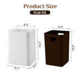 2 Pack Square Modern Trash Can Bedroom, 3Gal/12L Bathroom Trash Can
