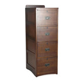 Crafters and Weavers Mission Oak 4 Drawer File Cabinet Office Cabinet
