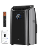 DREO Portable Air Conditioners, 14000 BTU ASHRAE (10,000 BTU DOE) Smart AC Unit for Room with Drainage-free Cooling, APP/Voice/Remote, Fan & Dehumidifier, Quiet Standing AC for Bedroom, AC516S New