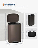 Garvee 13 gal / 50 L Metal Kitchen Trash Can with Lid, Large Rustproof Garbage Can for Kitchen