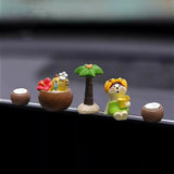 RCAGCAT Miniature Cat Figurines for Office, Funny Frog Sculpture for Car Rearview Mirror, Desk Computer Decor for Home Garden Decoration