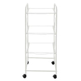 File Cart for Office, 3 Tier Metal Hanging Files Under Desk Storage File Cabinet with Wheels