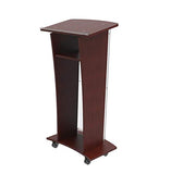 FixtureDisplays® Wood Podium with Frost Acrylic Front Panel