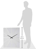 Howard Miller Zander Wall Clock - Oversized Modern Decorative Analog Clock with Quartz Movement, Battery Operated, White Finish, Modern Display - Ideal Living Room, Kitchen, Bedroom, and Office Décor