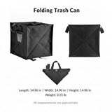 1 Pack Folding Trash Can, Collapsible Oxford Cloth Garbage Bin for Car
