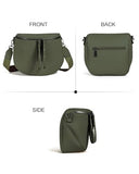 Crossbody Bags for Women, Large Leather Trendy Bum Bag (Dark harbor green)