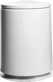 This Round White Trash Can - Bin for Bathroom Bedroom Kitchen Home Office