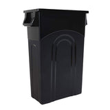 United Solutions Highboy Waste Container, 23 Gallon, Space Saving Slim Profile and Easy Trash Bag Removal, 4-Pack, Black.
