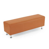 OmySalon Waiting Room Bench Seating Faux Leather, 53.9’’ Office Guest Chair Reception Chair