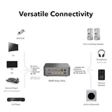 WiiM Amp Ultra Stereo Streaming Amplifier, HDMI ARC & RoomFit, Space Gray
