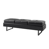 Waiting Room Chairs - 12-Seat Reception Chairs Modern Entryway Bench with Thickened Cushion PU Leather
