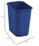 Rubbermaid Commercial Medium Wastebasket, 28 Quart - Blue