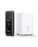 Security Video Doorbell Dual Camera, 2K HD, Wireless, Battery-Powered, HomeBase, Dual Motion Detection