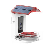Quick Setup Smart Solar Hummingbird Feeder with Camera 1080P 2MP High-Def and WiFi AI Bird Identification Birdfeeder, Ant Guard Moat, Squirrel Alarm, Removeable Tray, Identifies 10,000+ Birds