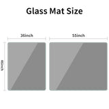 Tempered Glass Desk Chair Mat for Carpet, Glass Office Chair Mat - 5mm Thickness, Smooth Rolling, Scratch-Resistant