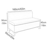 Waiting Room Chairs, Reception Bench Chairs with Storage Space, PU Reception Area Furniture with Backrest for Office