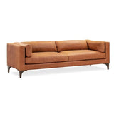 POLY & BARK Argan 93” Leather Sofa – Full-Grain Italian Aniline Leather