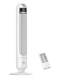 DREO Tower Fan for Bedroom, 4 Speeds, 3 Modes Standing Fans for Room with 90° wide Oscillating, 28dB Quiet for Sleep, 25ft/s Velocity, 29ft Coverage, 8H Timer, Remote, Living Room, Office, Home, White