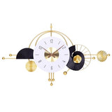 AXAORIRA 38x22 Inch Modern Metal Wall Clock Battery Operated, Contemporary Silent Non-Ticking Analog Clock for Home Decor, Living Room, Bedroom, Office, Kitchen, Entryway