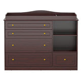 Brown Changing Table Dresser, Baby Nursery Dresser, Diaper Changing Table
