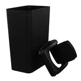 Ramddy 3.5 Gallon Plastic Slim Trash Can, Black Modern Wastebasket, 14 Liter Commercial Garbage Bin
