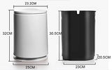 This Round White Trash Can - Bin for Bathroom Bedroom Kitchen Home Office