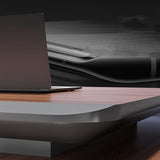 ZYUHANG 94 inch Luxury L Shaped Executive Desk with 4 Drawers