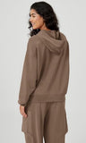 ODODOS Women's Modal Soft Oversized Hoodies Long Sleeve Hooded Sweatshirts Pullover Top with Kangaroo Pocket, Nutria, Small