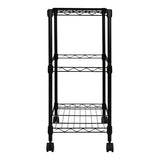 Oceanstar Portable 2-Tier Metal Rolling File Cart