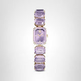 Swarovski Watch, Octagon Cut Bracelet, Purple, Champagne Gold-Tone Finish