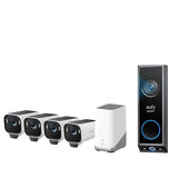 eufy Security eufyCam S3 Pro 4-Cam Kit + Video Doorbell E340, Solar Camera Outdoor Wireless