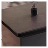 zhongxlla Standing Desk, Office Desk with Gray Rock Slab Top, Spacious