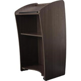 Bowery Hill Modern Wood Lectern, Non-Sound Podium with Storage Shelves