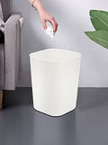 Besli 2 Gallon Small Trash Can Garbage Can Wastebasket for Bathroom Bedroom Kitchen Office (White, 2 Pack)