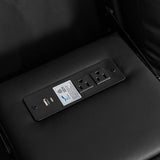 URRED Power Loveseat Recliner Sofa with Massage and Heat，Black
