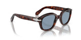 Persol Woman Sunglasses Havana Frame, Blue Lenses, 50MM