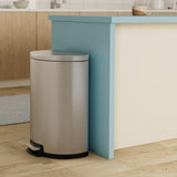 Heavy Duty Hands-Free Stainless Steel Commercial/Kitchen Step Trash Can