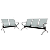 5-Seat Reception Chair - 2pcs Waiting Room Chairs with Arms & Stainless Steel Frame