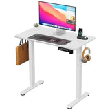Small Standing Desk, 35" ×20" Electric White Standing Desk