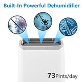 14000 BTU Portable Air Conditioners with Heater, Remote Control, Free Stand Smart Cooling AC Unit with Heating, Dehumidifier