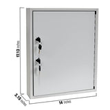 110 Key Cabinet | Dual Lock Control Key Box | Welded 22 Gauge Steel Construction | Scratch Resistant