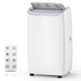 3-in-1 Portable Air Conditioner - 14,000 BTU for Rooms up to 750 Sq.Ft, Fan Mode, Convenient Remote Control, Easy to Move with Wheels, Complete Window Kit Included (White)