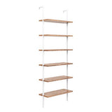 Nathan James Theo 6-Shelf Tall Bookcase, Wall Mount Bookshelf