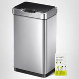 EKO Mirage-T 50 Liter / 13.2 Gallon Touchless Rectangular Motion Sensor Trash Can