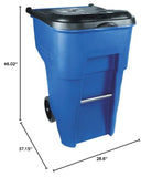 Rubbermaid Commercial Products BRUTE Rollout Trash/Garbage Can/Bin with Wheels