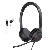 USB Headset with Noise Cancelling Microphone,Wired Headset for PC Laptop
