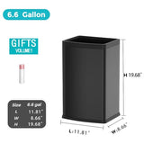 Stainless Steel Square Trash Can, Large Capacity Kitchen Garbage Can, Business Trash Bin
