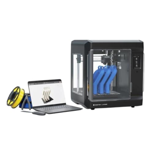 3D Printer with Fused Deposition Modelling Print Technology and Layer Resolution of 100 to 400 Microns (Black, Large)