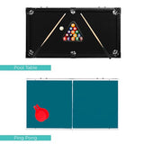 Best Choice Products 4-in-1 Multi Game Table, Childrens Combination Arcade Set w/Pool Billiards, Air Hockey, Foosball and Table Tennis - Arcade