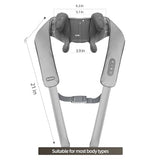 PERLEVI Neck and Shoulder Massager with Heat, Cordless Shiatsu Shoulder Massager for Pain Relief Deep Tissue, Rechargeable 6D Kneading Massage for Neck and Shoulde Pain, Gifts for Mom&Dad (Grey)
